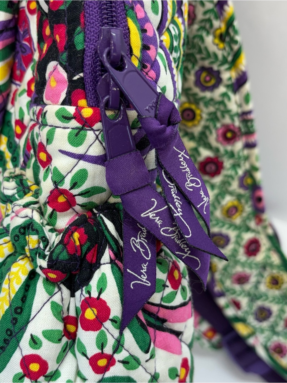 Vera Bradley Viva La Vera Backpack Floral Tropical Quilted Retired Womens EUC - Picture 6 of 10